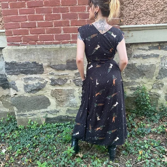 Spooky season witchy dress "Protection Spell" custom art print @merakilabbe NWOT - Picture 3 of 6